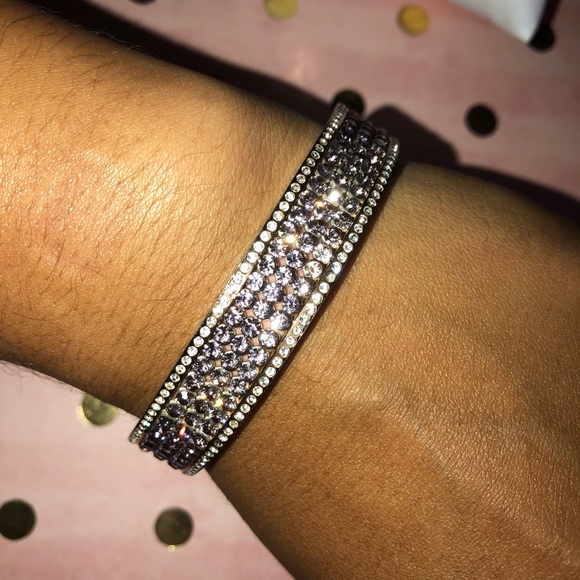 Rose Gold Swarovski Crystal Bangle - Picture 6 of 7